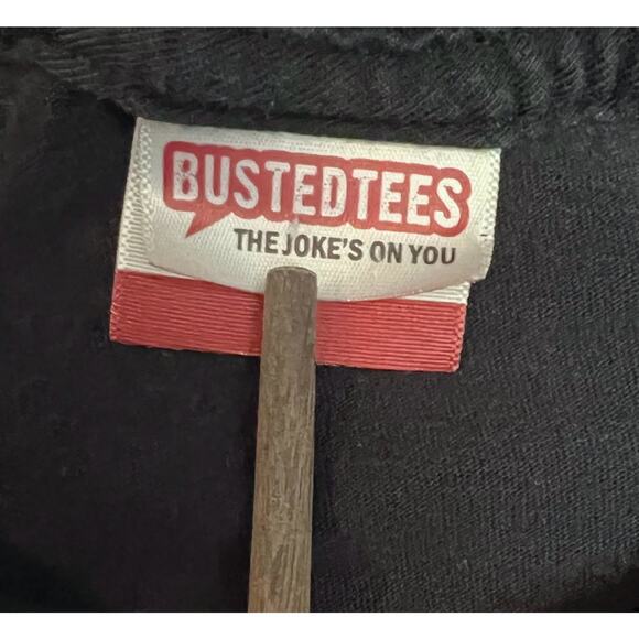 BustedTees XL Black Graphic T-Shirt | Funny Volume Knob to 12 Tee | Made in USA - Picture 5 of 7